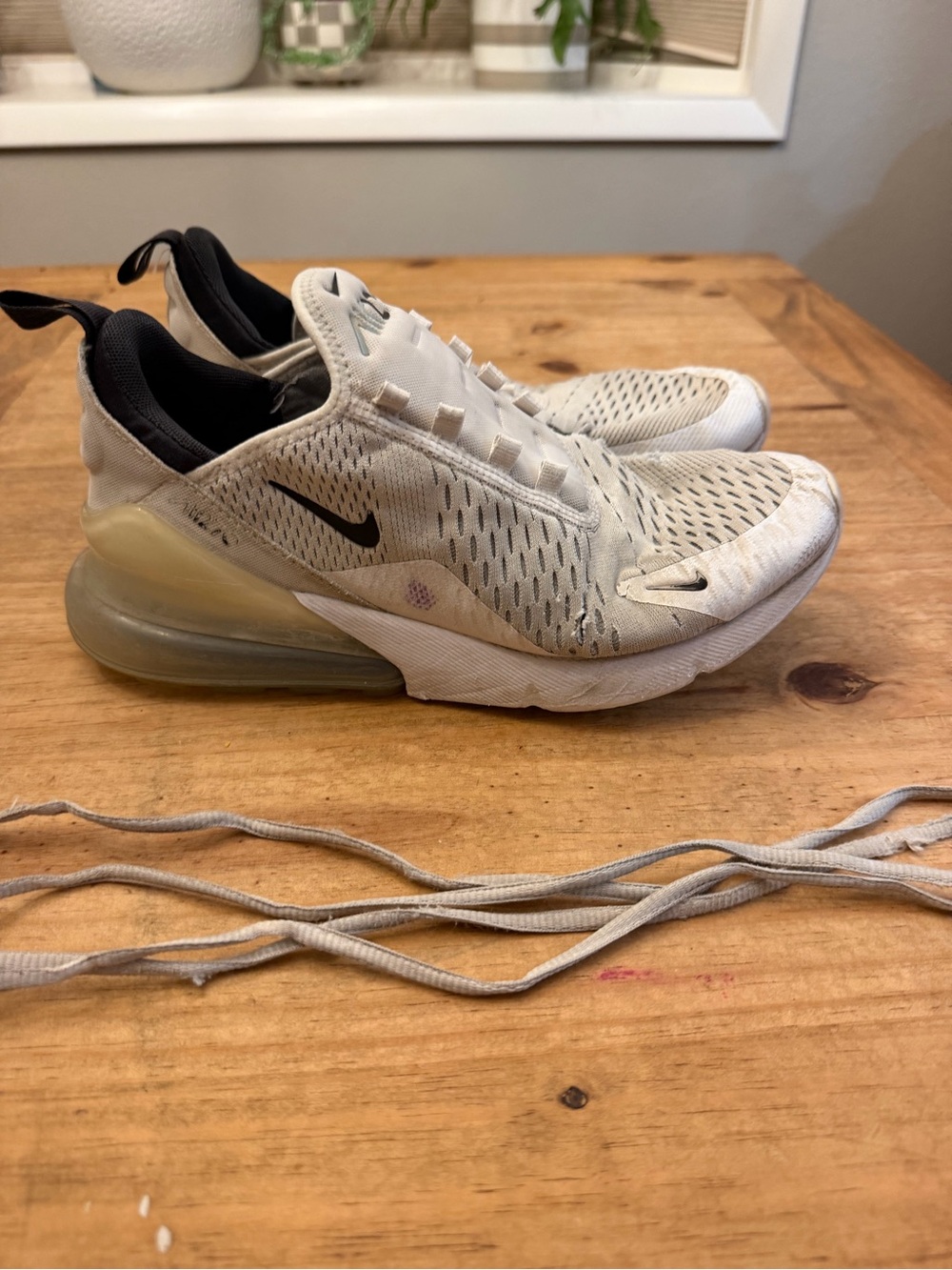 Nike Kids Sneakers White Black Cream